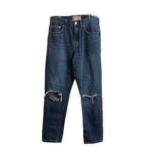 Everlane The Summer Jean Straight Leg Ripped Distressed Knees Size 24R Womens